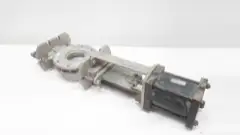 ROVALVE F215D04-AC5-D8F6H10 PNEUMATIC STAINLESS KNIFE GATE VALVE 4IN