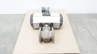 DURCO G411 SNA250C10 PNEUMATIC STAINLESS FLANGED PLUG VALVE 4IN 150